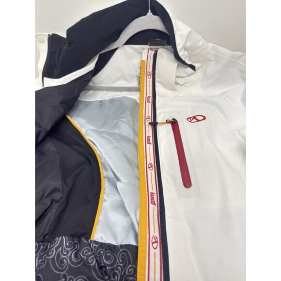 Marker White Hooded Winter Gore-Tex Snowboarding Ski Jacket Womens 14 #45 - Picture 12 of 16